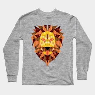Lion lowpoly with gradient combination Long Sleeve T-Shirt